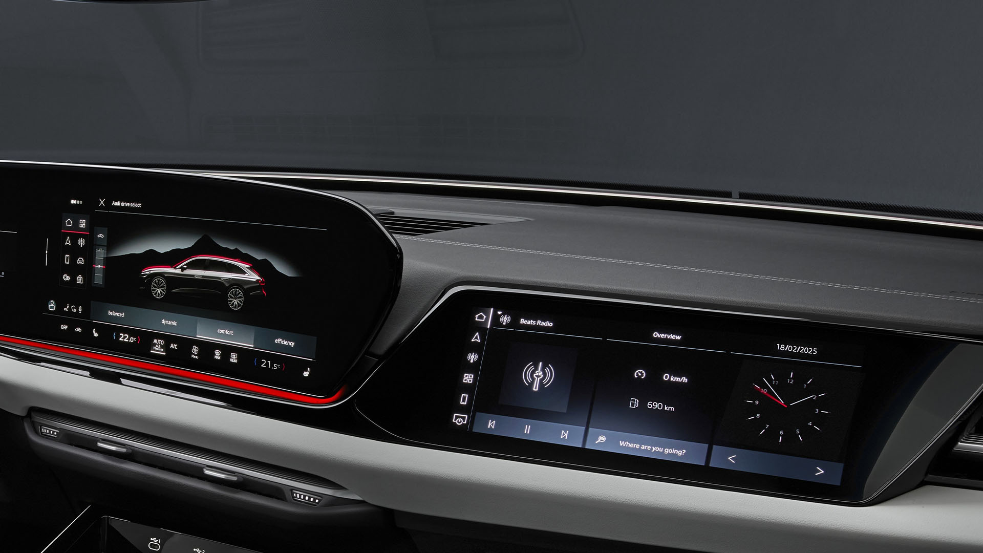 Audi A6 Avant Beifahrerbildschirm