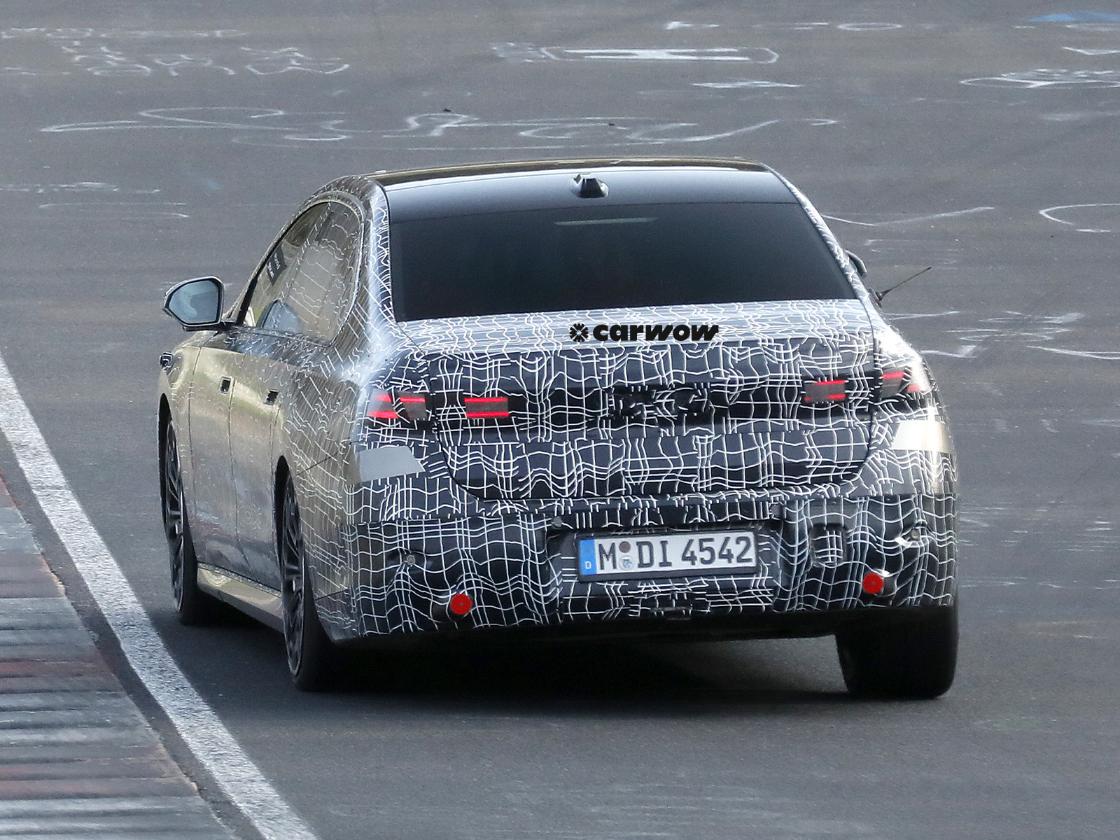 BMW 7er Facelift 2026 Testfahrt Heckansicht 2