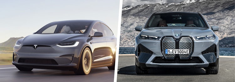 Tesla Model X vs. BMW iX im Vergleich – welches SUV schlägt sich