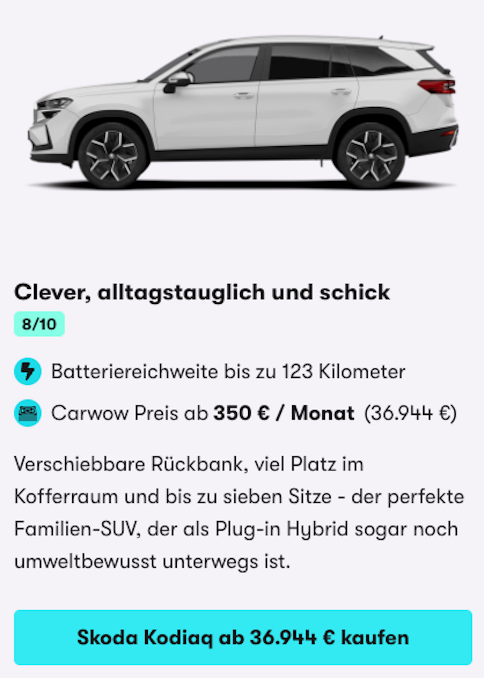 Skoda Kodiaq Car Card