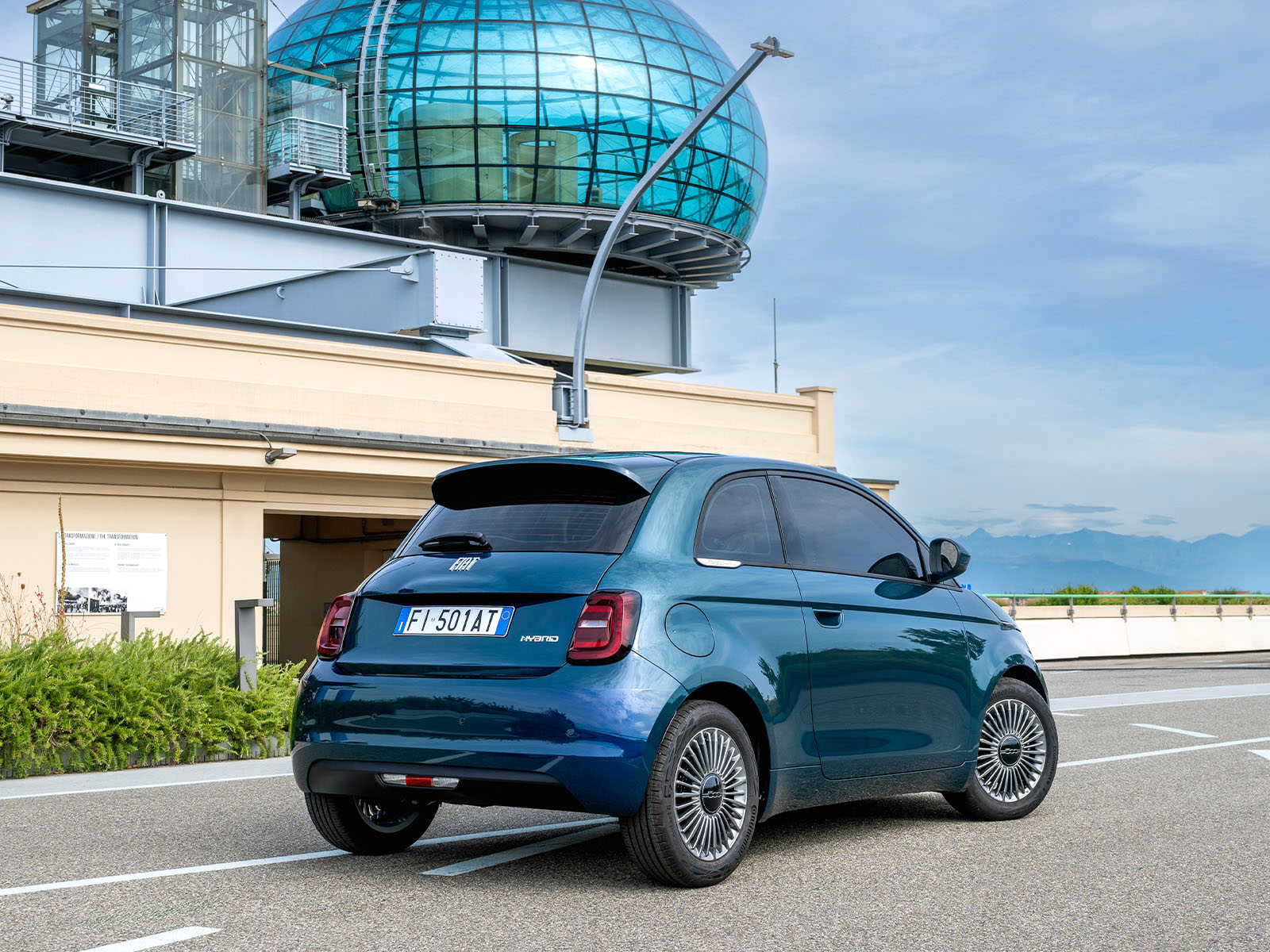 Fiat 500 Hybrid Heckansicht