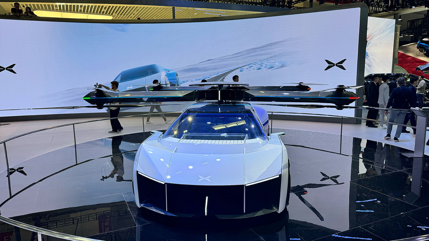 A flying car design at Auto China 2024