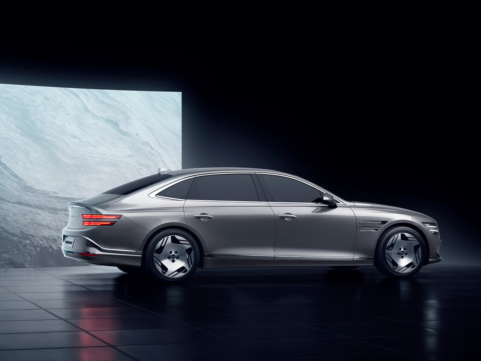 Genesis Electrified G80 Facelift 2025 Seitenansicht