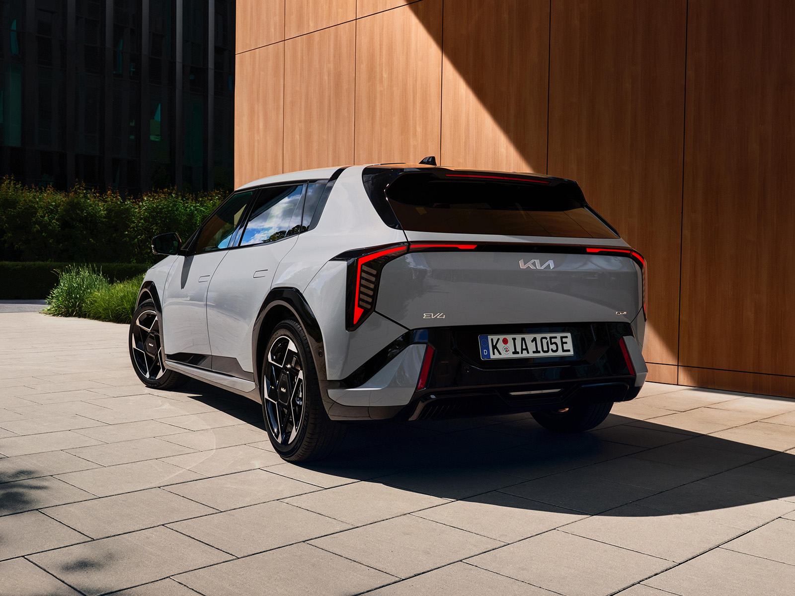 Kia EV4 Modelljahr 2027 Heckansicht