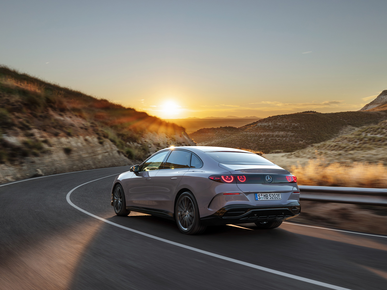 Mercedes C Klasse elektrisch dynamisch Heckansicht