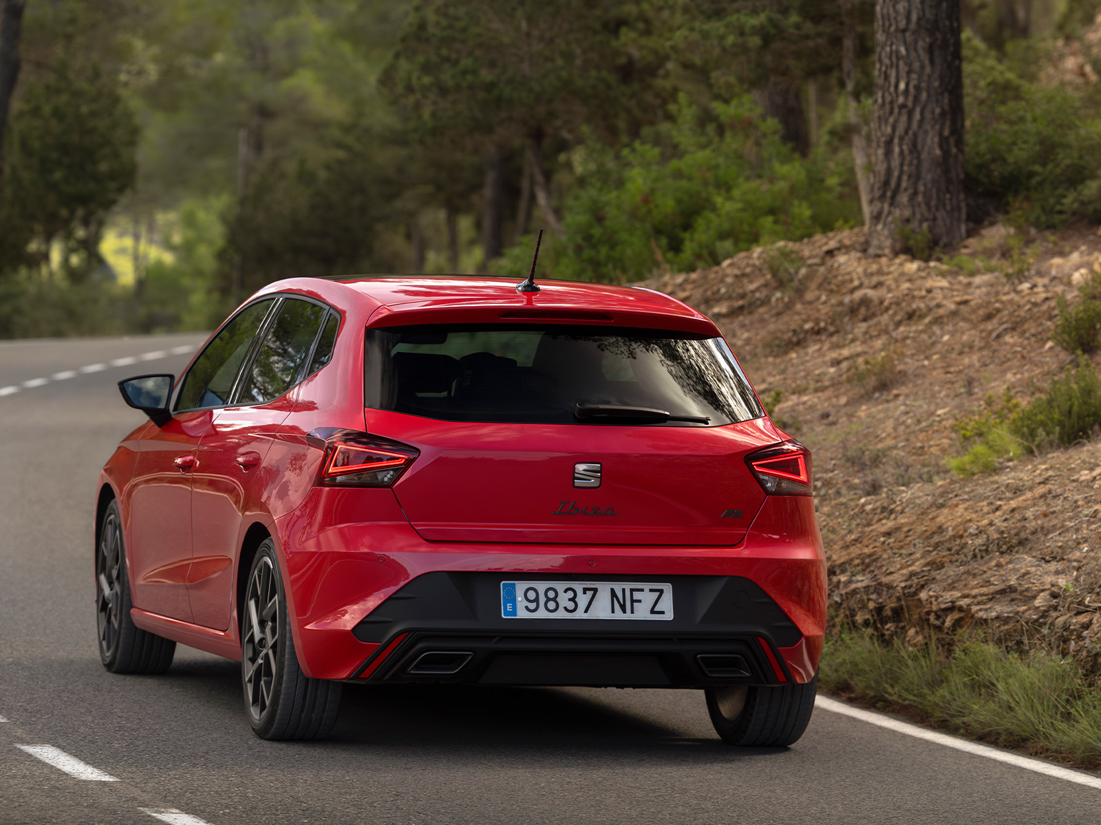 Seat Ibiza Zweites Facelift 2026 rot Heckansicht