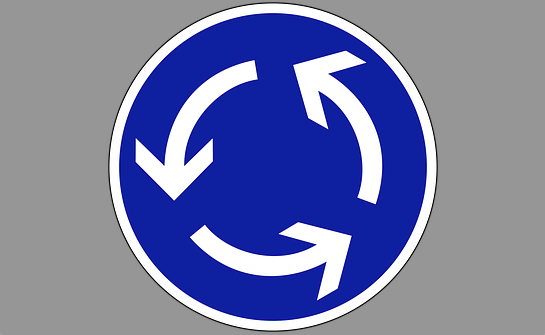 Verkehrsschild-Kreisverkehr
