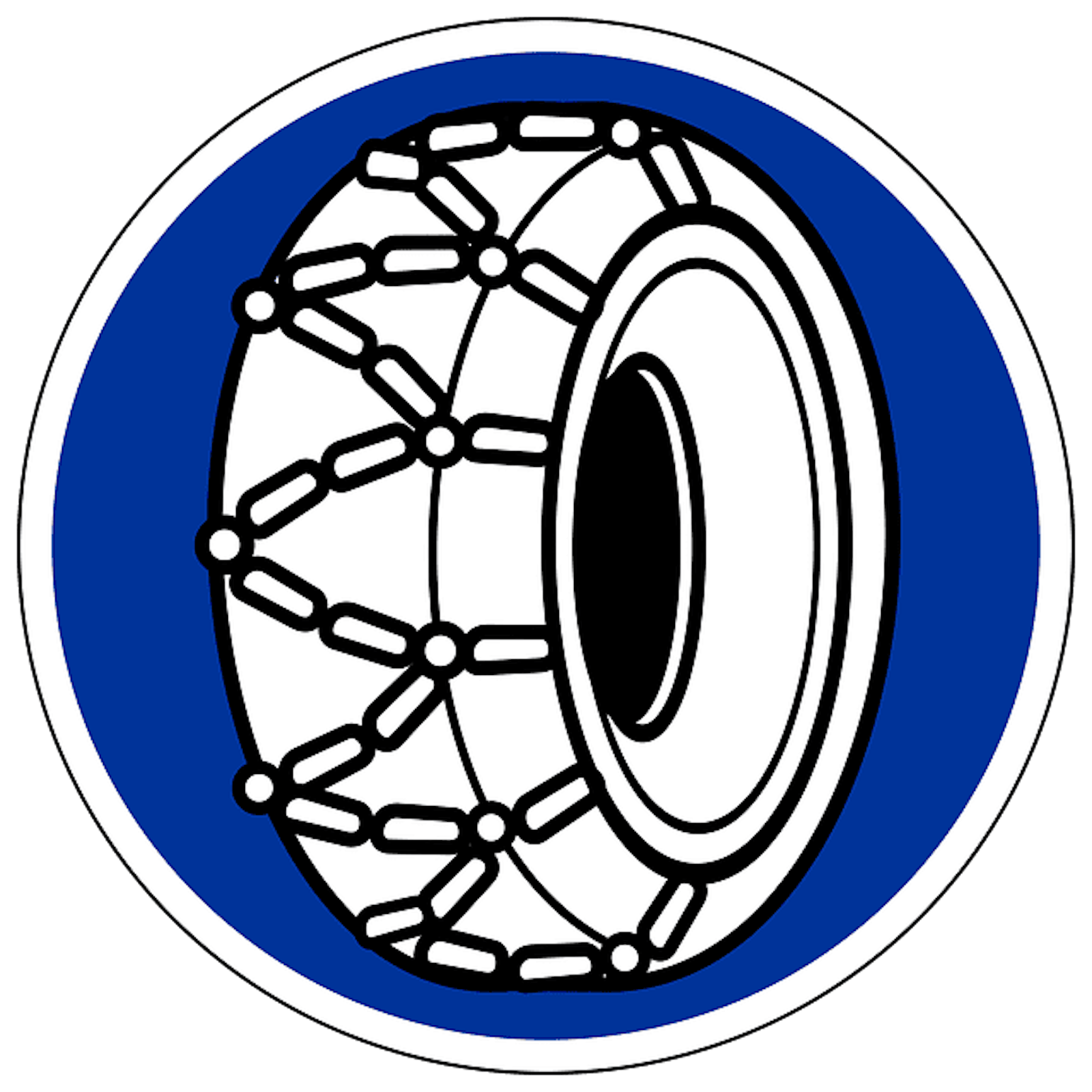 Schneeketten Verkehrsschild
